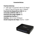 4 PORT BLACK SUPERSPEED USB 3.0 HUB