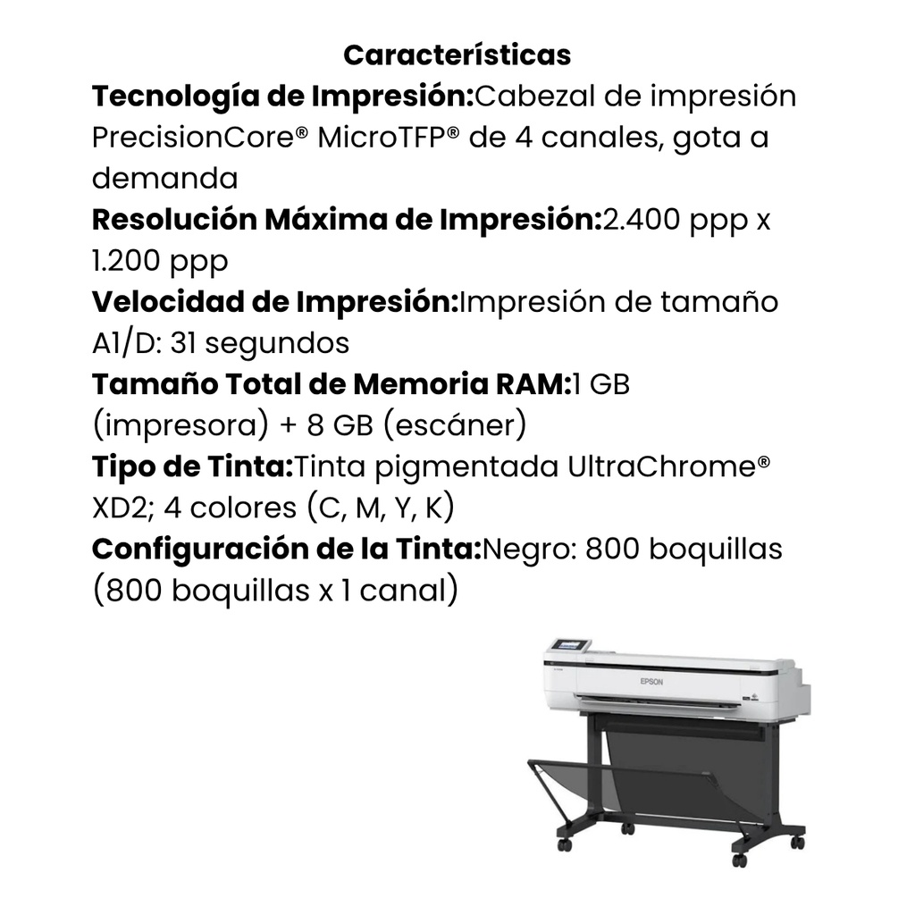 Impresora Inalámbrica Epson SureColor T5170M De 36" Con Escáner Integrado