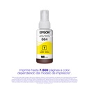 Botella Original De Tinta Epson 664 Amarillo, 7.500 Páginas, 70 ml