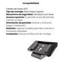 Soporte Antirrobo StarTech Para Tablet De Hasta 10,5" Para Mesa O Pared, Con Cerradura En Acero, Garantía 5 Años
