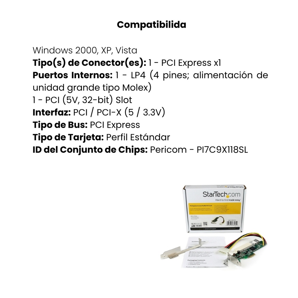 PCI Express to PCI Adapter Card