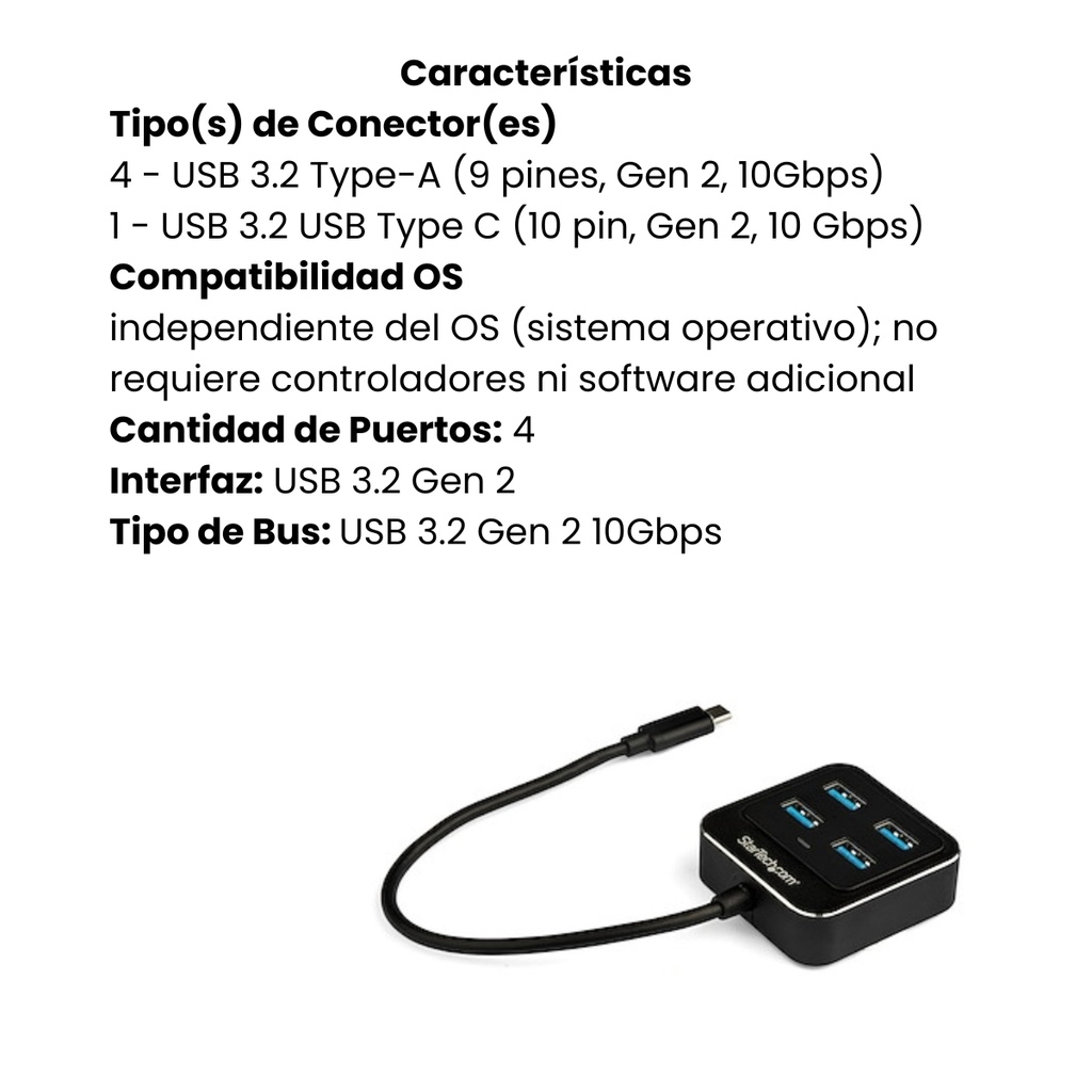 USB-C Hub - USB C to USB 3.1 - 4x USB-A