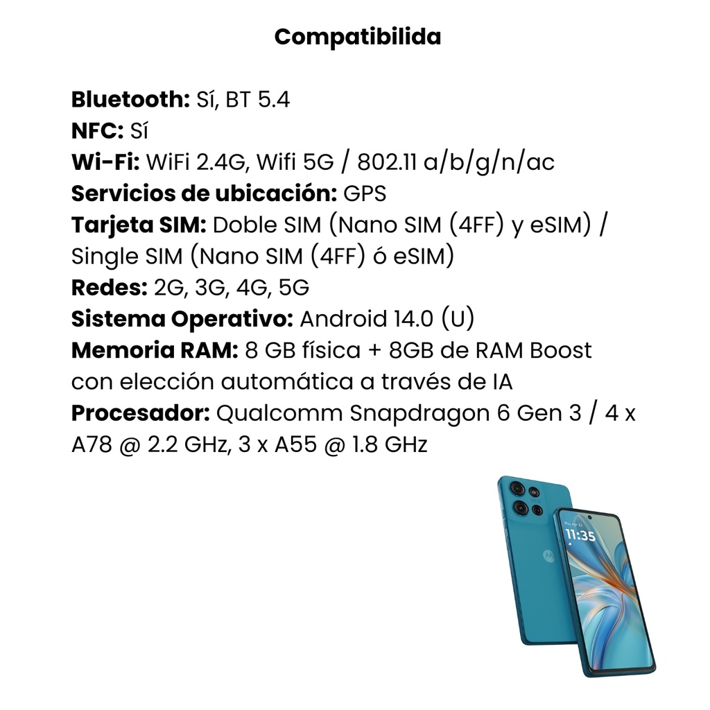 Celular Motorola G75 8GB/256GB- Azul