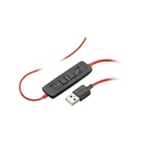Diadema Poly Blackwire 3220 Stereo USB-C Headset +USB Negro