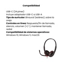 Diadema Poly Blackwire 3220 Stereo USB-C Headset +USB Negro