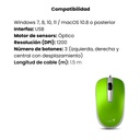 Mouse Genius Dx-120 USB Alámbrico Verde