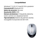 Mouse Inalámbrico Genius Bluetooth 4.0, Recargable Color Gris Plata