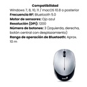 Mouse Inalámbrico Genius Bluetooth 4.0, Recargable Color Gris Plata
