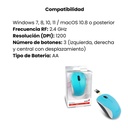 Mouse Inalámbrico Genius 2.4 GHz Azul