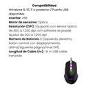 Mouse Gamer Genius Scorpion M705 | Precisión Óptica | 800/1600 DPI | USB