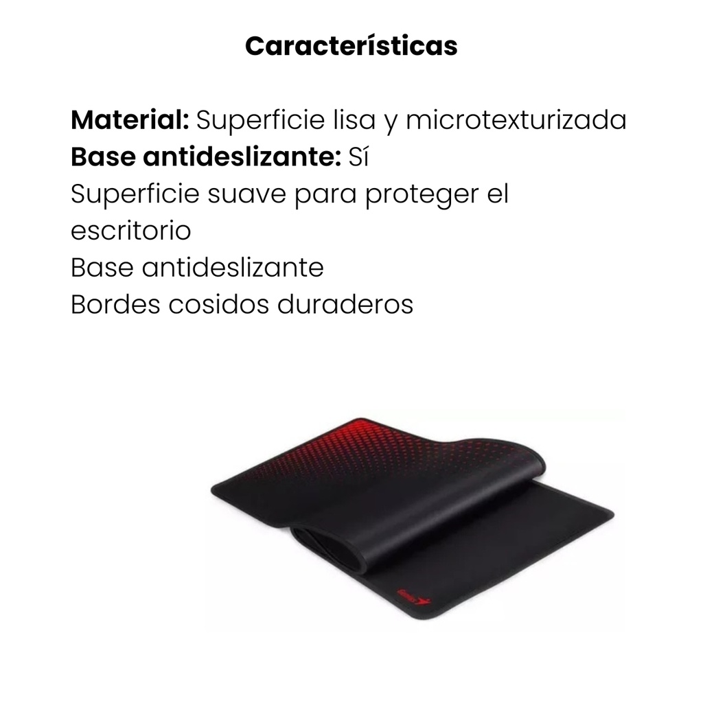 Pad Mouse Genius G-Pad 700S, Tamaño XL, 30 x 70 cm, Color Negro/Rojo