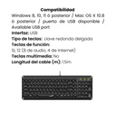 Teclado Genius SlimStar Q200 USB Alámbrico - Negro
