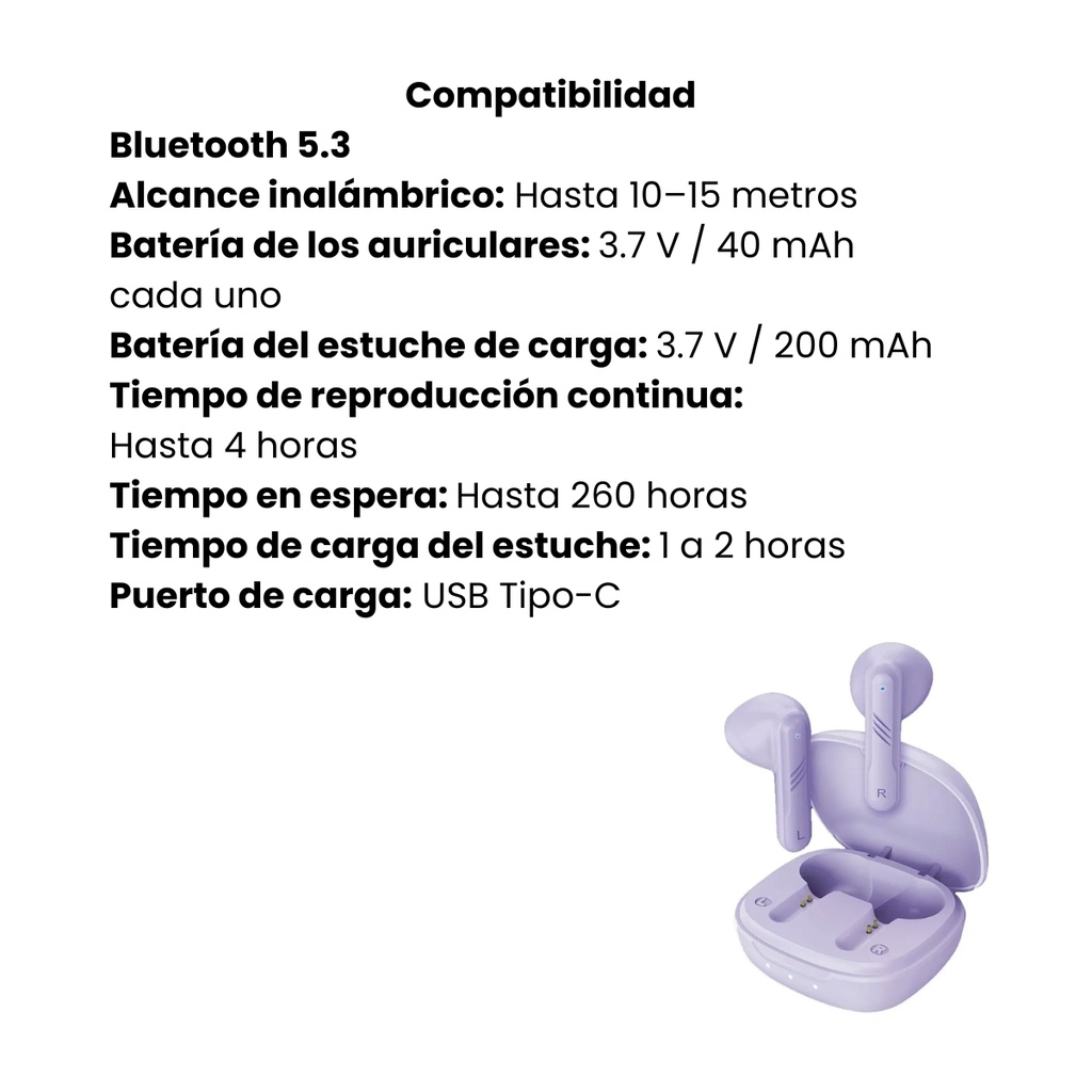 Audífonos Bluetooth Genius HS-M905TB Purpura