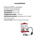 Auriculares USB Genius Para PC HS-100U Negro Con Micrófono