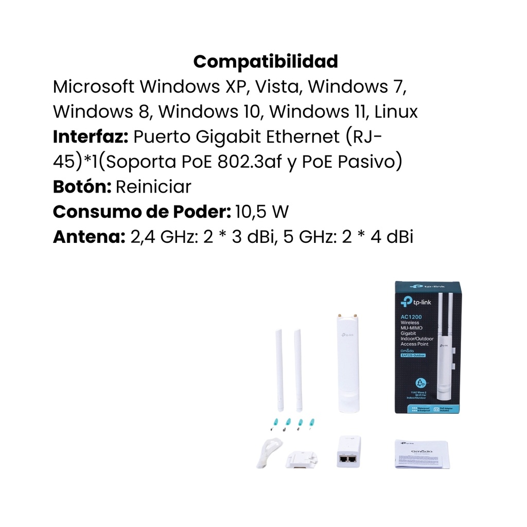 Punto de Acceso TP-LINK Outdoor 2 Antenas