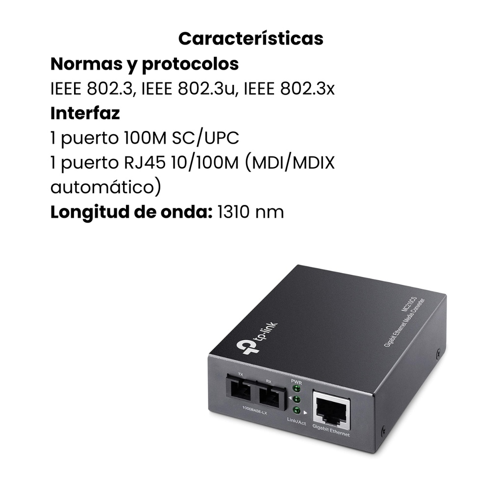 Convertidor TP-LINK Multi-modo de 10/100Mbps