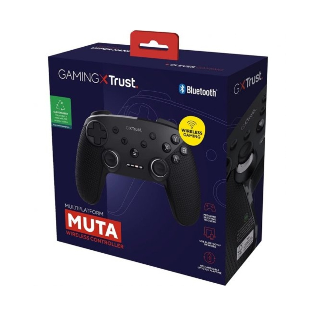 Control Trust Gxt 542 Muta Inalambrico, Usb Para Pc, Nintendo Switch Negro