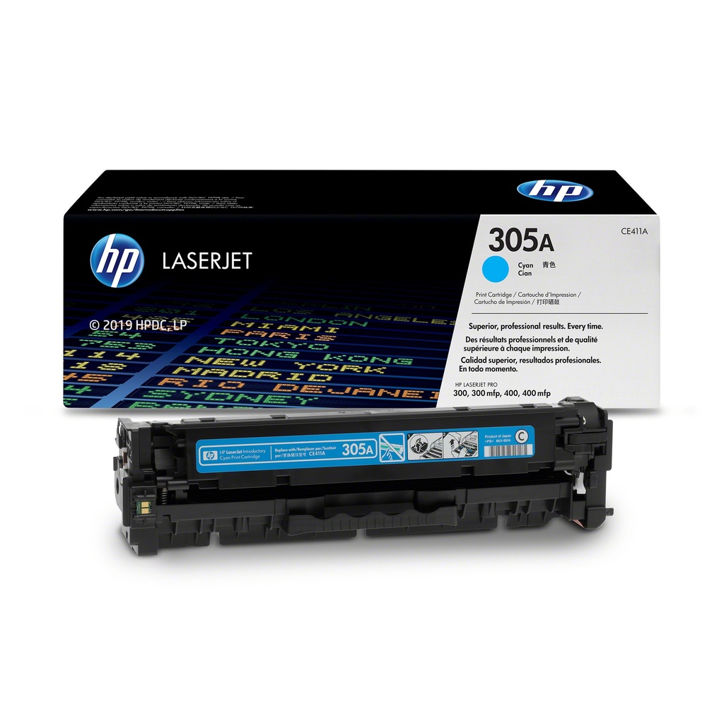 Cartucho Original De Tóner Hp 305a Cian, 2.600 Páginas