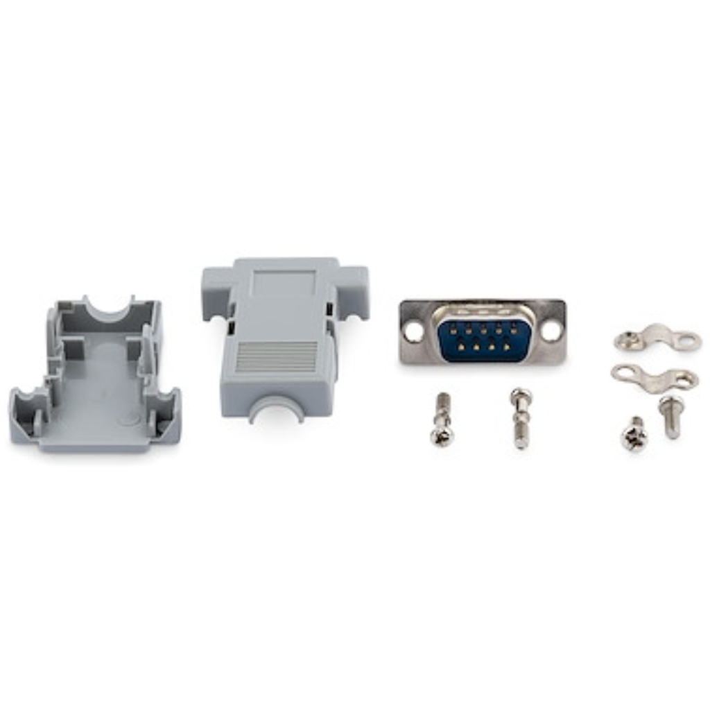 Conector D-SUB DB9 Serial Macho Ensamblado Con Carcasa Plástica Garantía De Por Vida