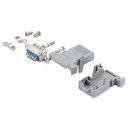 Conector D-SUB DB9 Serial Macho Ensamblado Con Carcasa Plástica Garantía De Por Vida