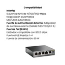 Switch TPLINK poE de escritorio Gigabit de 5 puertos