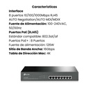 Switch TP-LINK PoE de 8 Puertos Gigabit - Negro