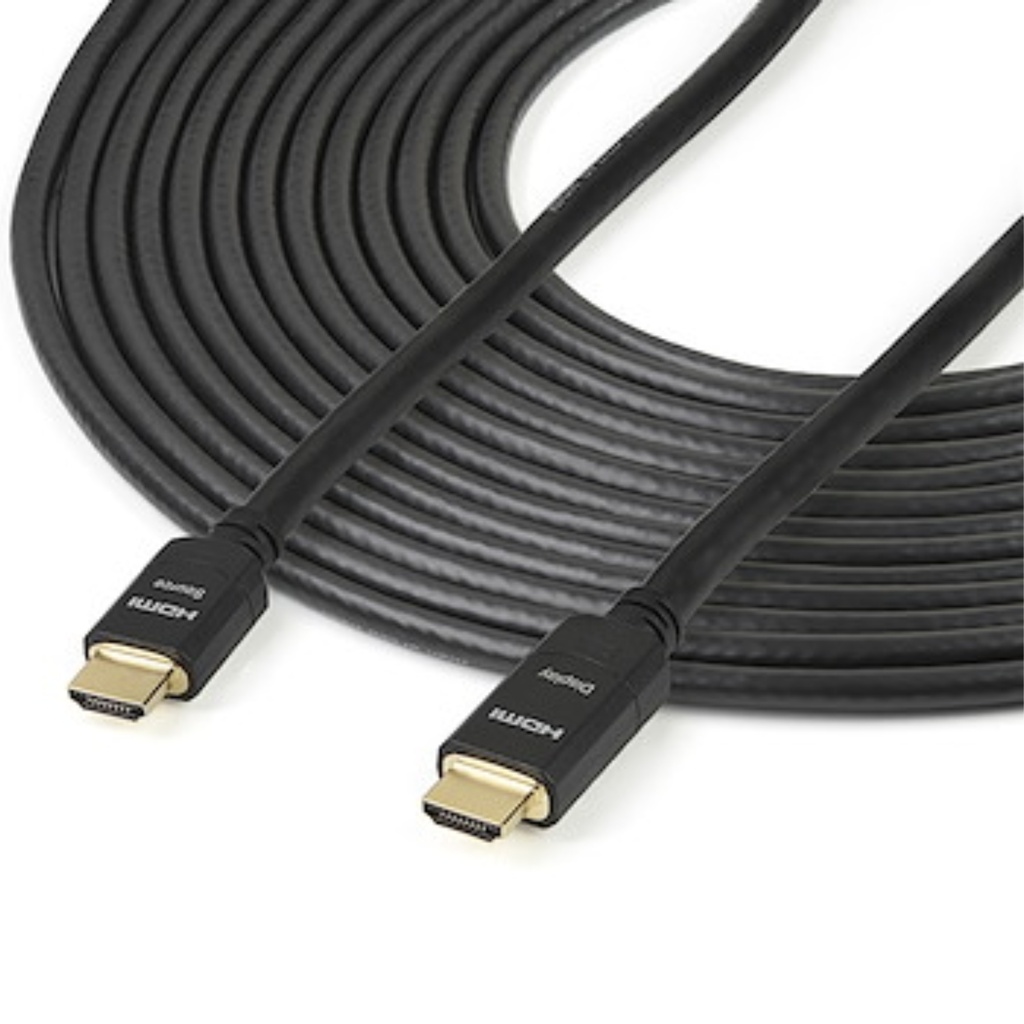 Cable StarTech HDMI Alta velocidad Activo CL2 24AWG Macho A Macho, Circuitos Integrados De Amplificador Activo Para Conexiones A Distancias Más Largas Sin Pérdida De Señal, Soporte Resoluciones Ultra HD De Hasta 4K X 2K, Certificación CL2 Para Instalaciones En Paredes, Conectores Recubiertos En Oro, 20 mts 