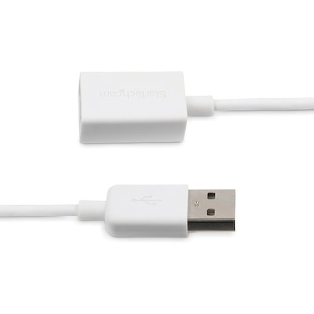 Cable StarTech Extensor USB-A 2.0 Macho/Hembra, Color Blanco, 3 mts Garantía De Por Vida