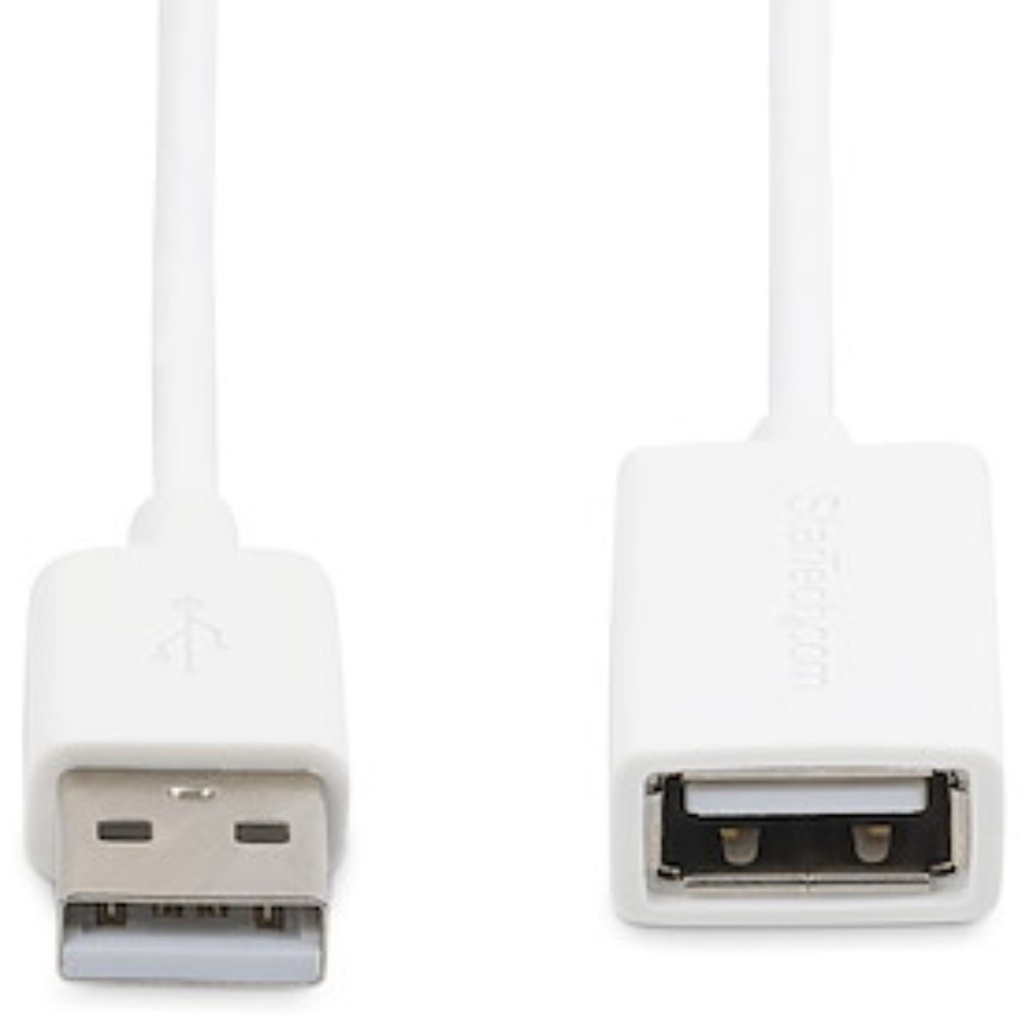 Cable StarTech Extensor USB-A 2.0 Macho/Hembra, Color Blanco, 3 mts Garantía De Por Vida