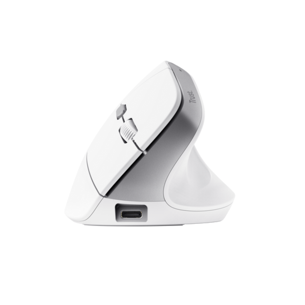Mouse Trust Bayo II Inalámbrico Diseño Vertical Blanco