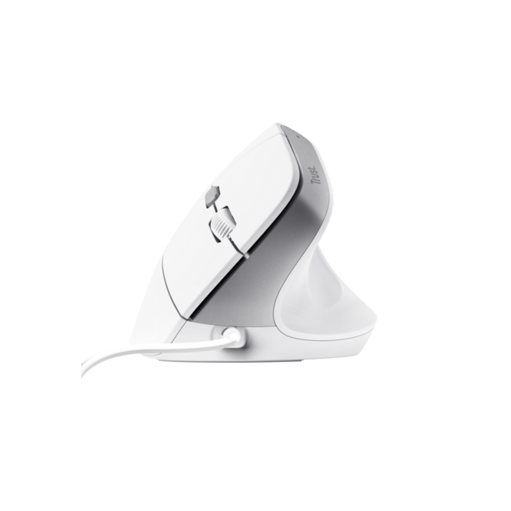Mouse Trust Bayo II alámbrico Diseño Vertical Blanco