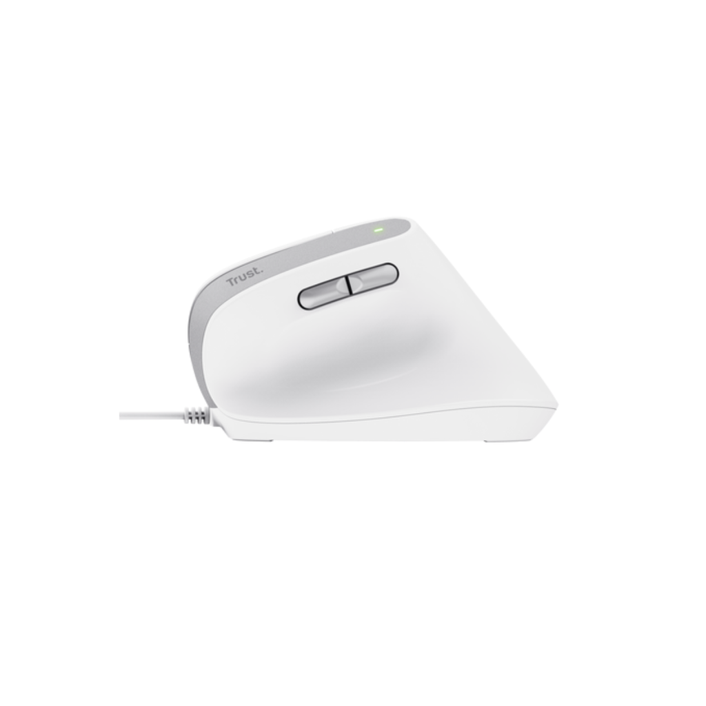 Mouse Trust Bayo II alámbrico Diseño Vertical Blanco