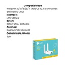 Plataformas2025*TP-Link USB 300Mbps, alta ganancia, Blanco