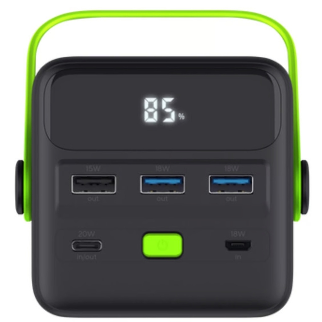 Batería Trust Portátil Redoh 50.000 mAh Carga Rápida Color Negro Con Verde 