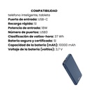Batería Trust Portátil Externa Redoh 10.000 mAh Carga Rápida Color Azul 