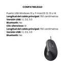 Mouse Trust Bayo II Ergonómico Alámbrico Diseño Vertical Color Negro 