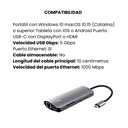 Adaptador Multipuerto Trust USB-C, 7 en 1 Negro 