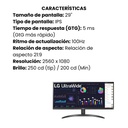 Monitor LG Ultrawide 29" Tipo Panel IPS Formato 21:9