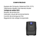 UPS 1000va/400w con 8 tomas (4 con supresion regulacion y backup y 4 con supresion)
