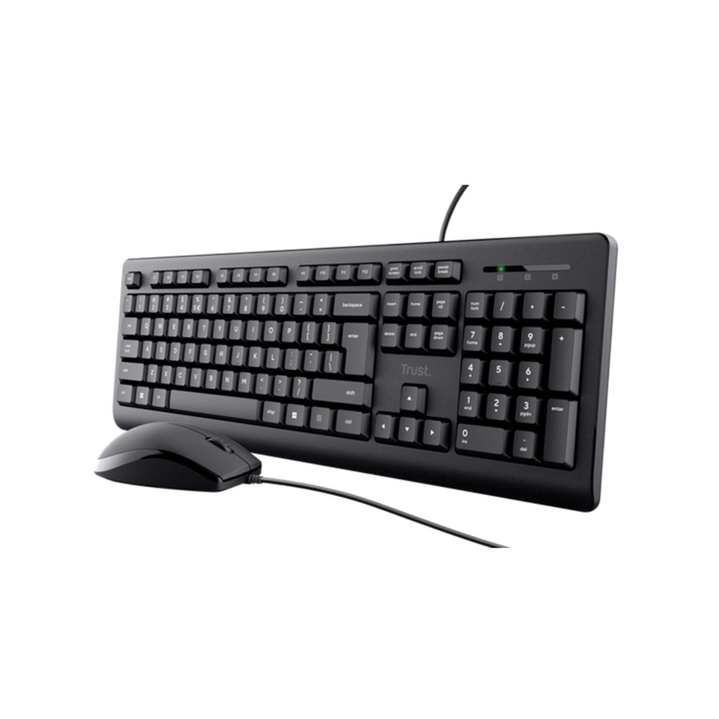  Mouse y Teclado Trust Alámbrico Negro