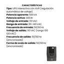 UPS Interactiva WATTANA 500VA/110VAC