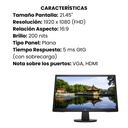Monitor Hp 21.4" V22v G5 Fhd Plano Negro