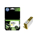 Cartucho Original De Tinta Hp 670xl Alto Rendimiento Amarillo, 750 Páginas, 9 ml