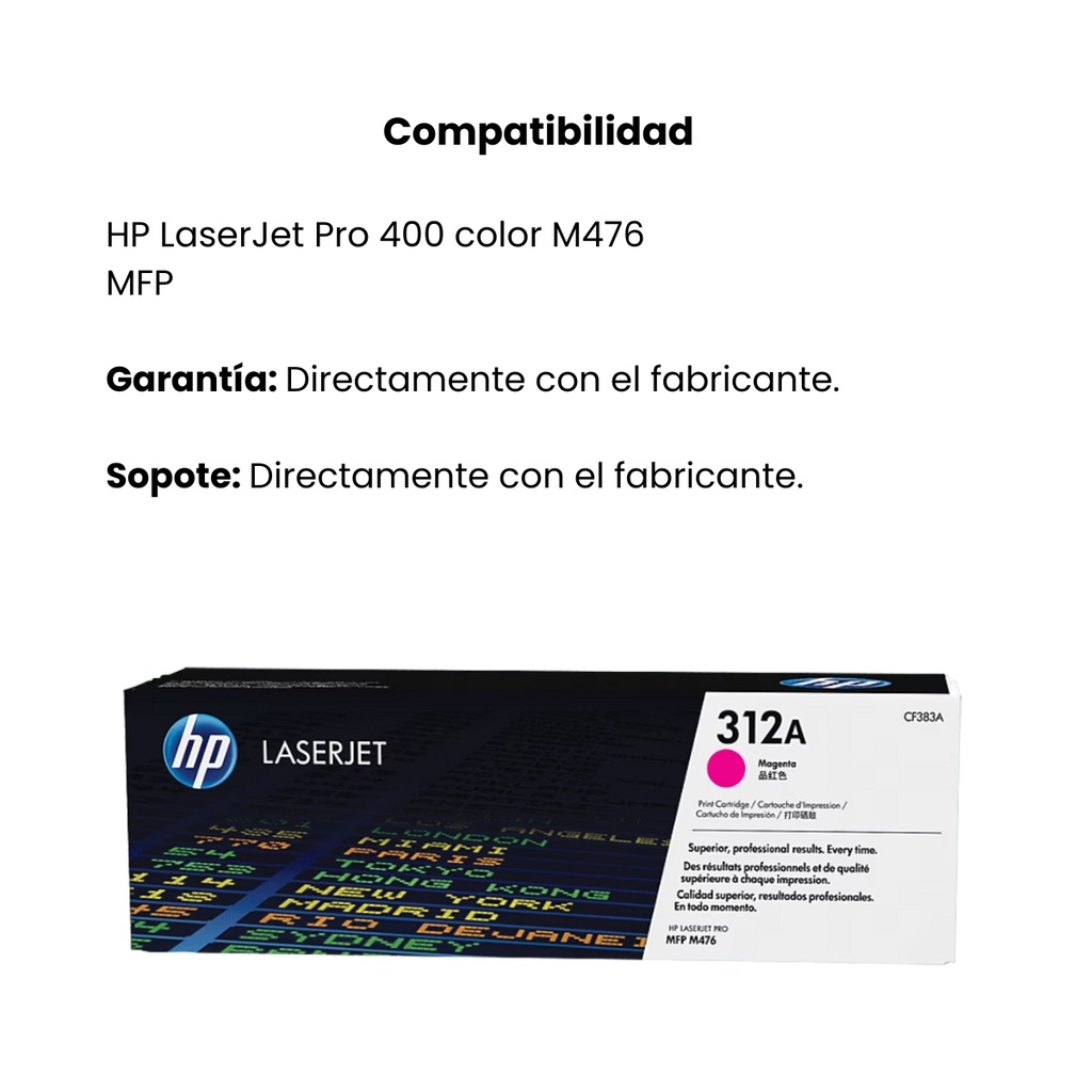 HP 312A Magenta LaserJet Toner Cartridge     