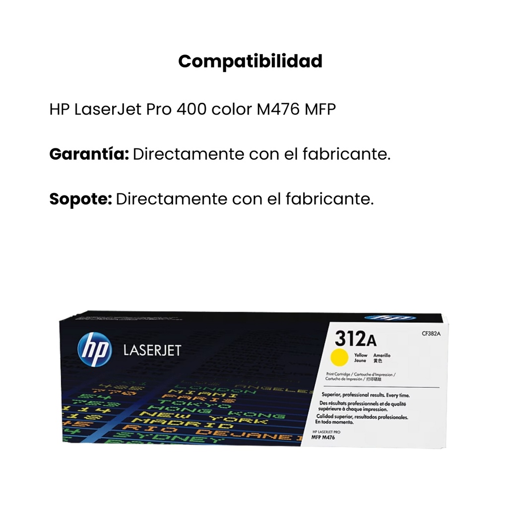 HP 312A Yellow LaserJet Toner Cartridge       
