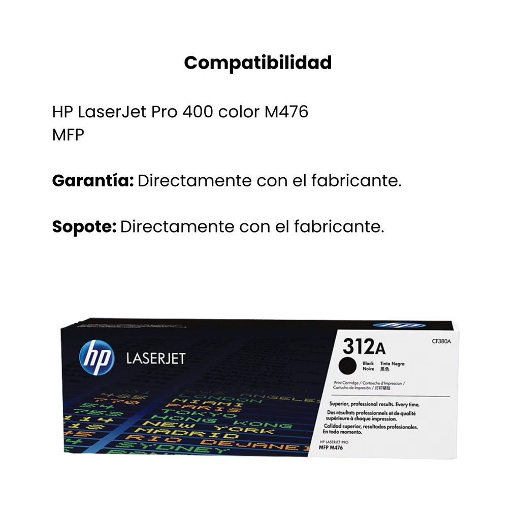 HP 312A Black LaserJet Toner Cartridge              