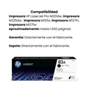 Cartucho Original De Tóner Hp 83A Negro, 1.500 Páginas