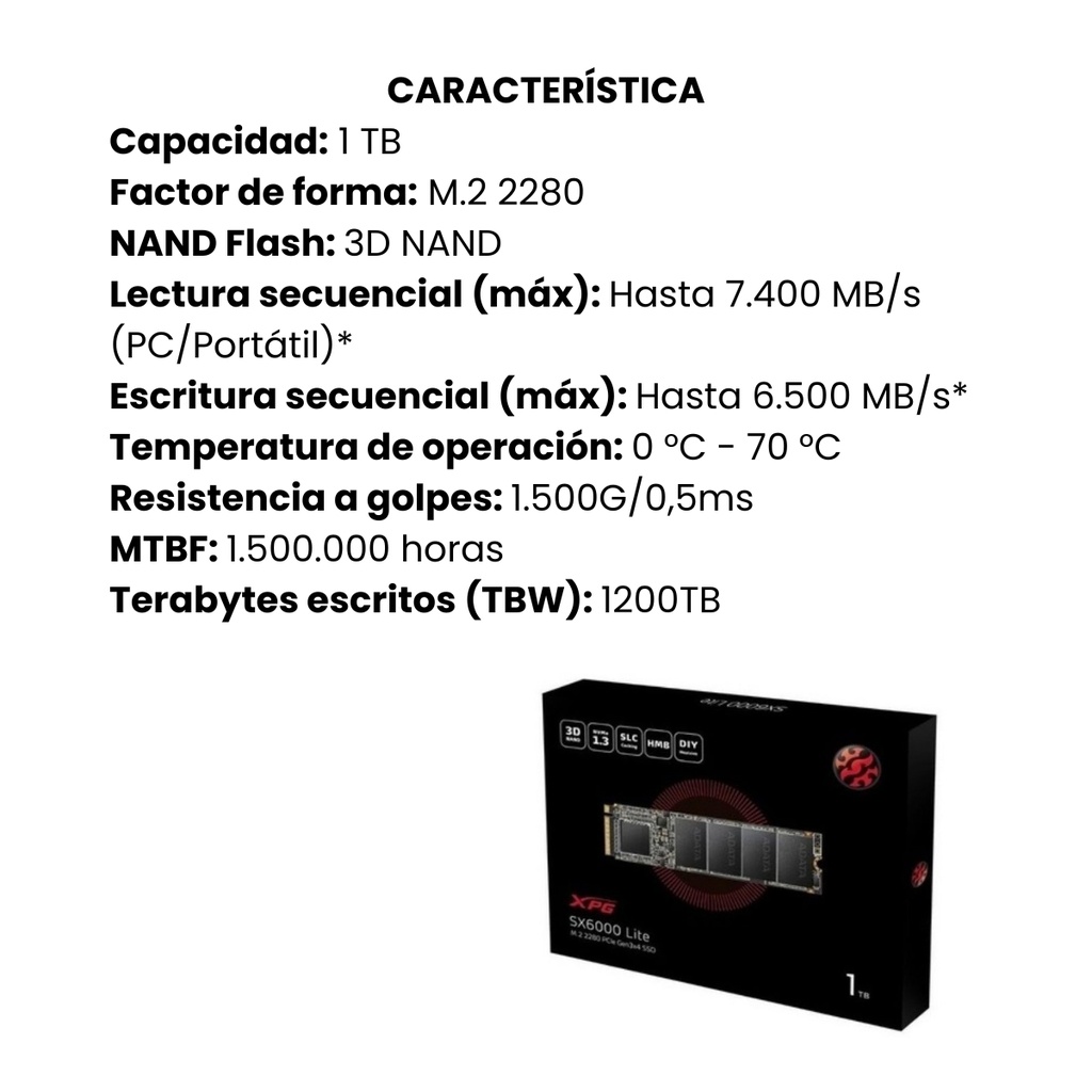 Unidad de Estado Solido ASX6000LNP-1TT-C