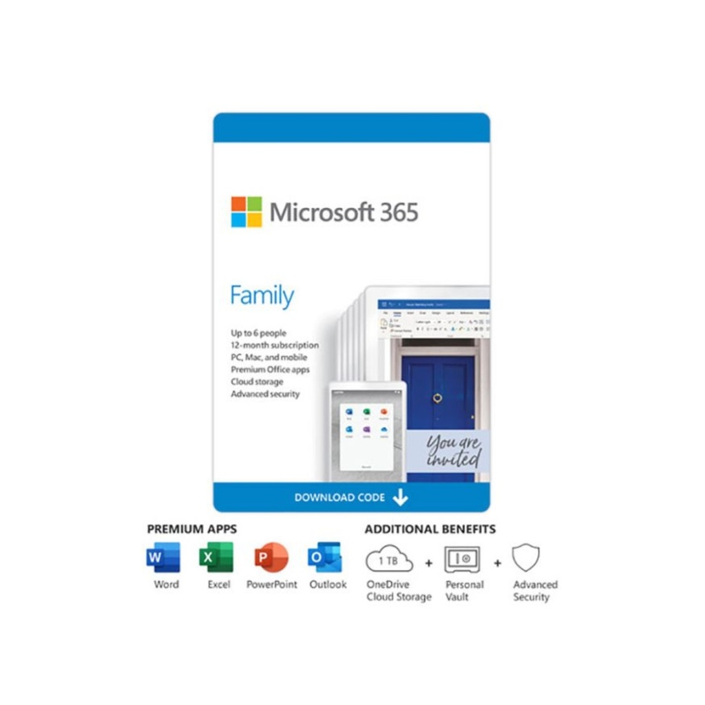 Licencia Microsoft Office 365 Familia - Anual