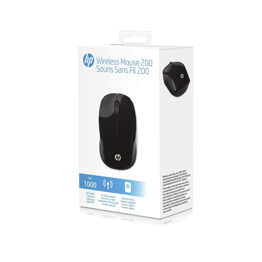 Mouse Hp Inalámbrico 200 Negro